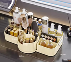 60° Rotating Luxury Makeup Organizer with Brush & Cosmetic Storage
