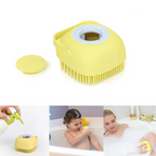 Silicone bath scrubber brush soft hygienic skin cleaning body tool